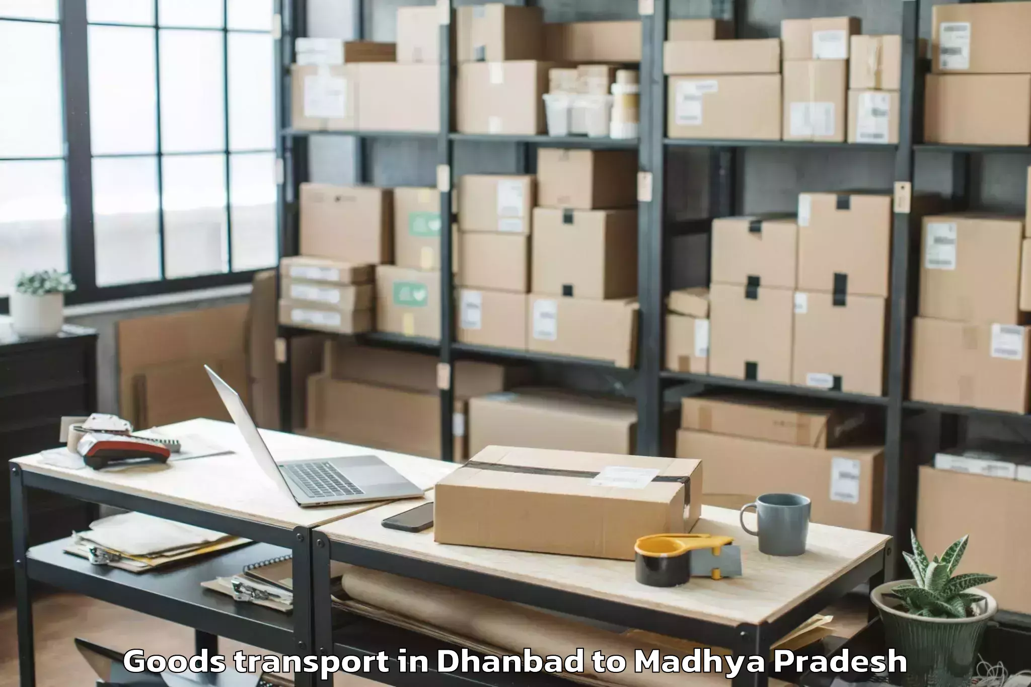 Book Your Dhanbad to Dhimarkheda Goods Transport Today